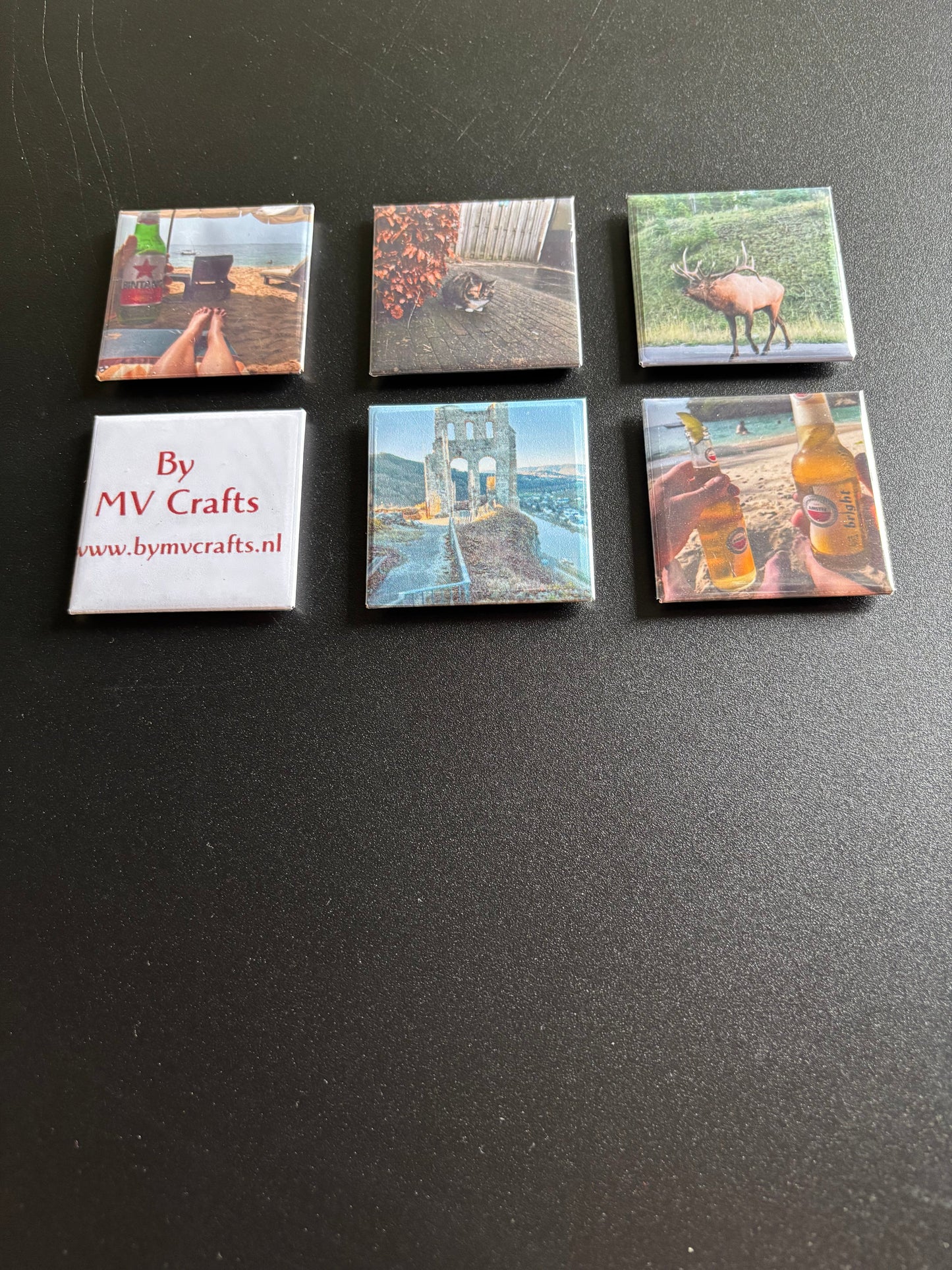 Fotomagneet set van 6 ByMVcrafts