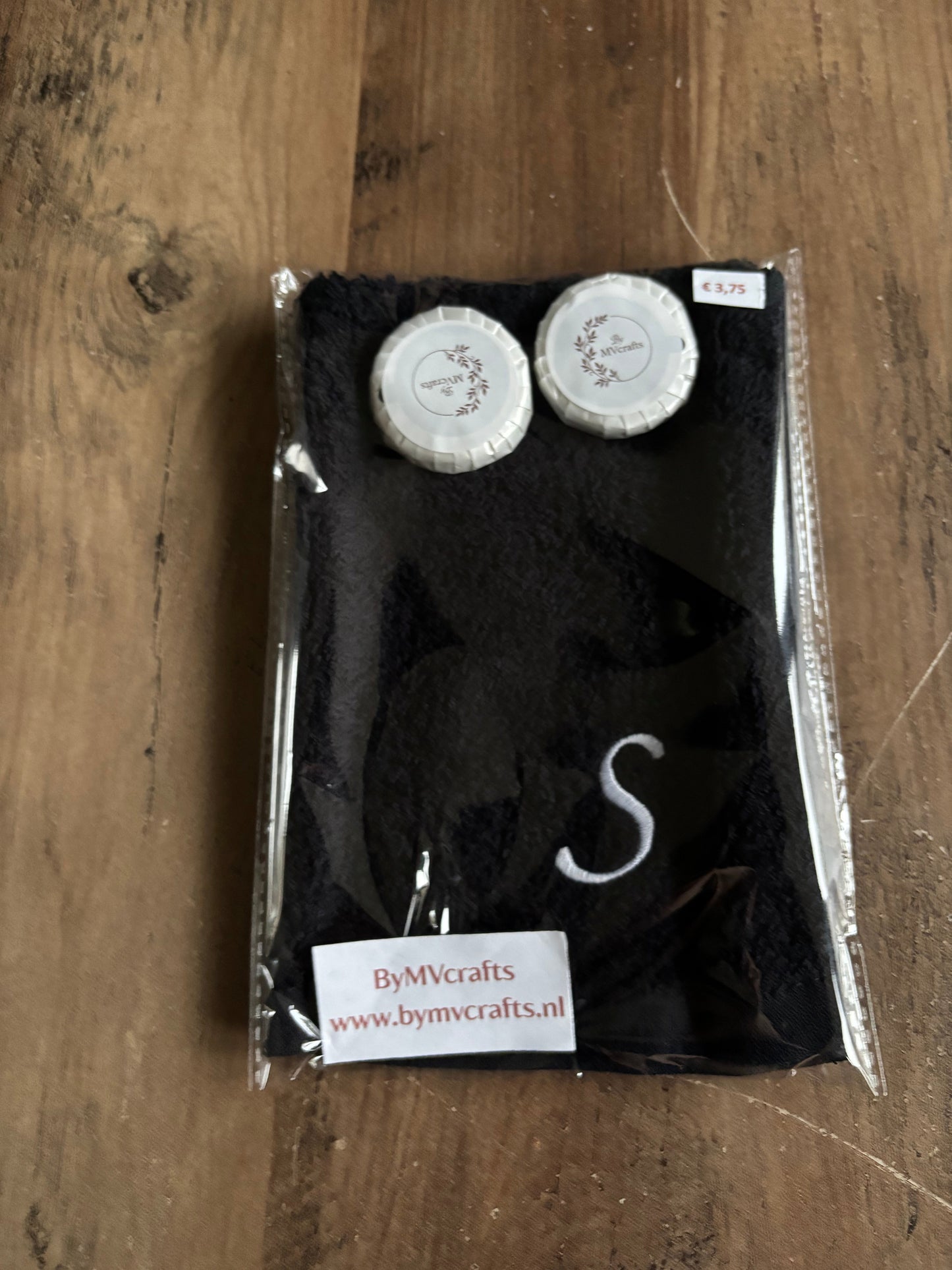 Cadeauset washandje met letter ByMVcrafts