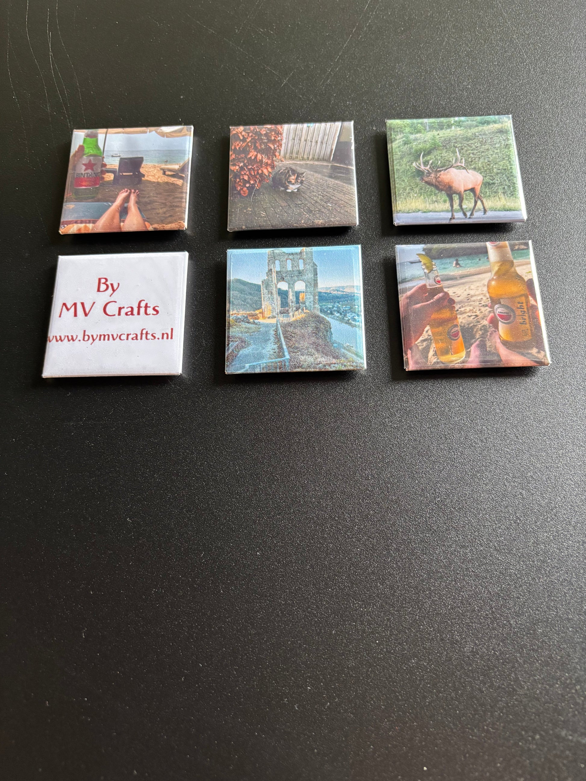 Fotomagneet set van 6 ByMVcrafts