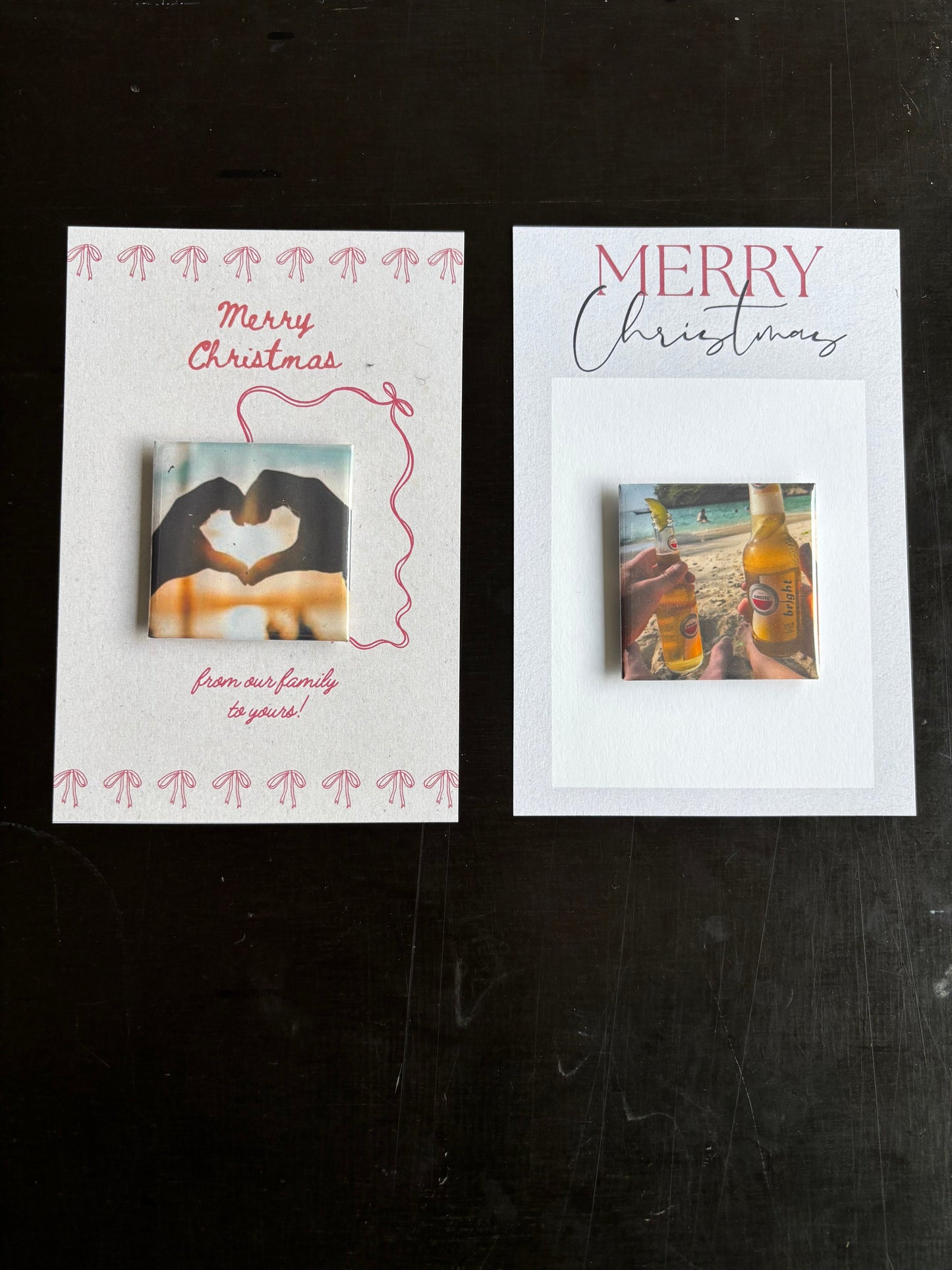 Fotomagneet met kerstkaart ByMVcrafts