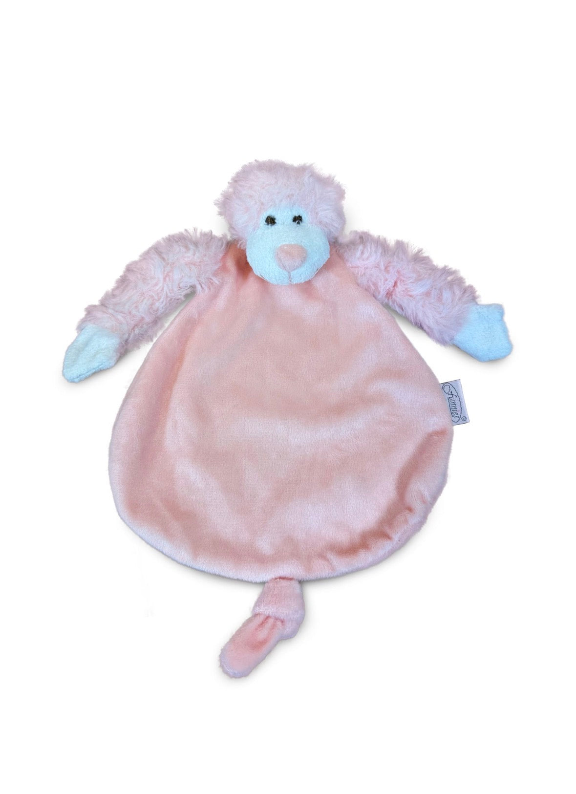 Tutdoekje/knuffeldoekje slingeraapje met geborduurde naam ByMVcrafts