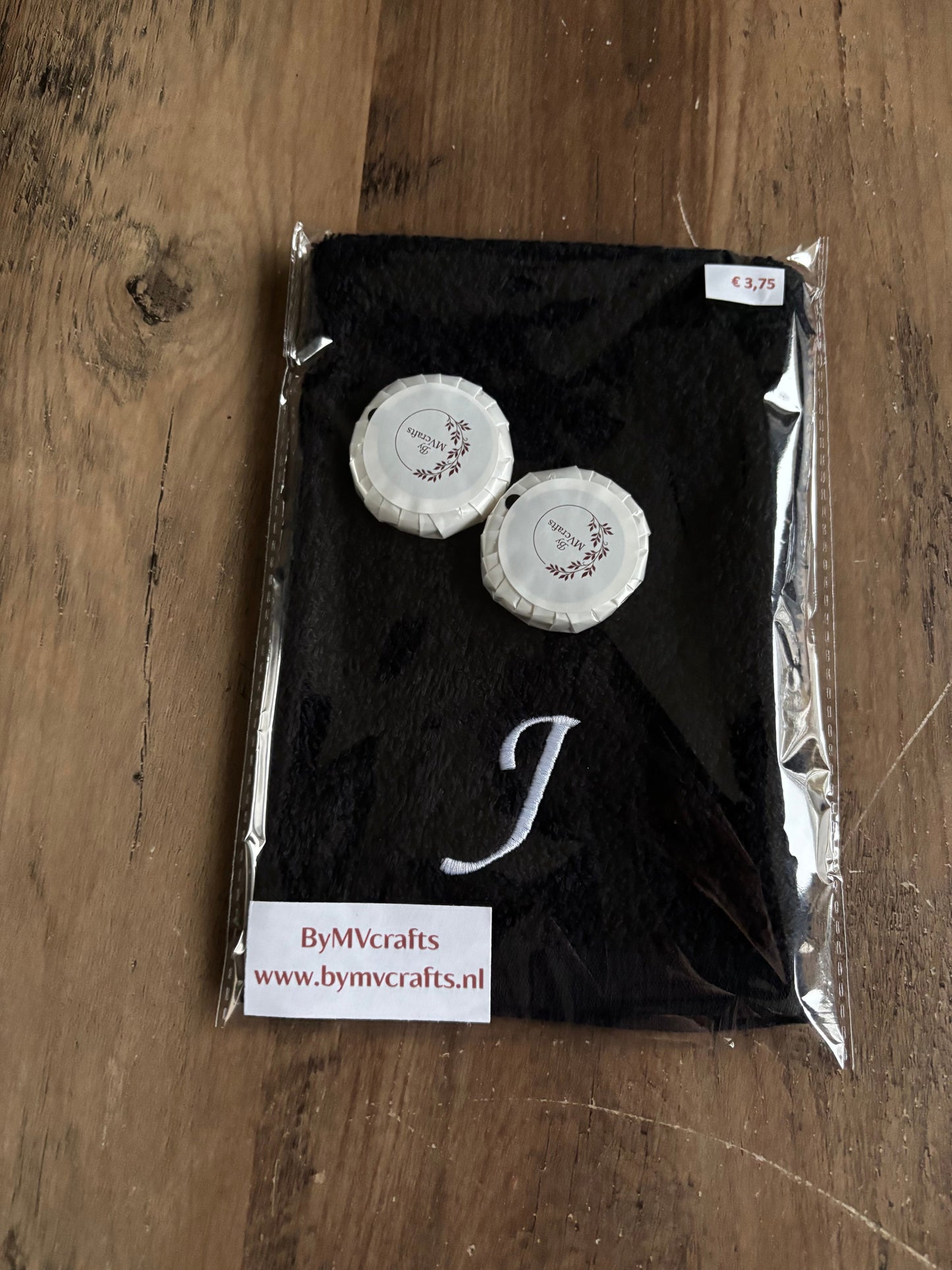 Cadeauset washandje met letter ByMVcrafts