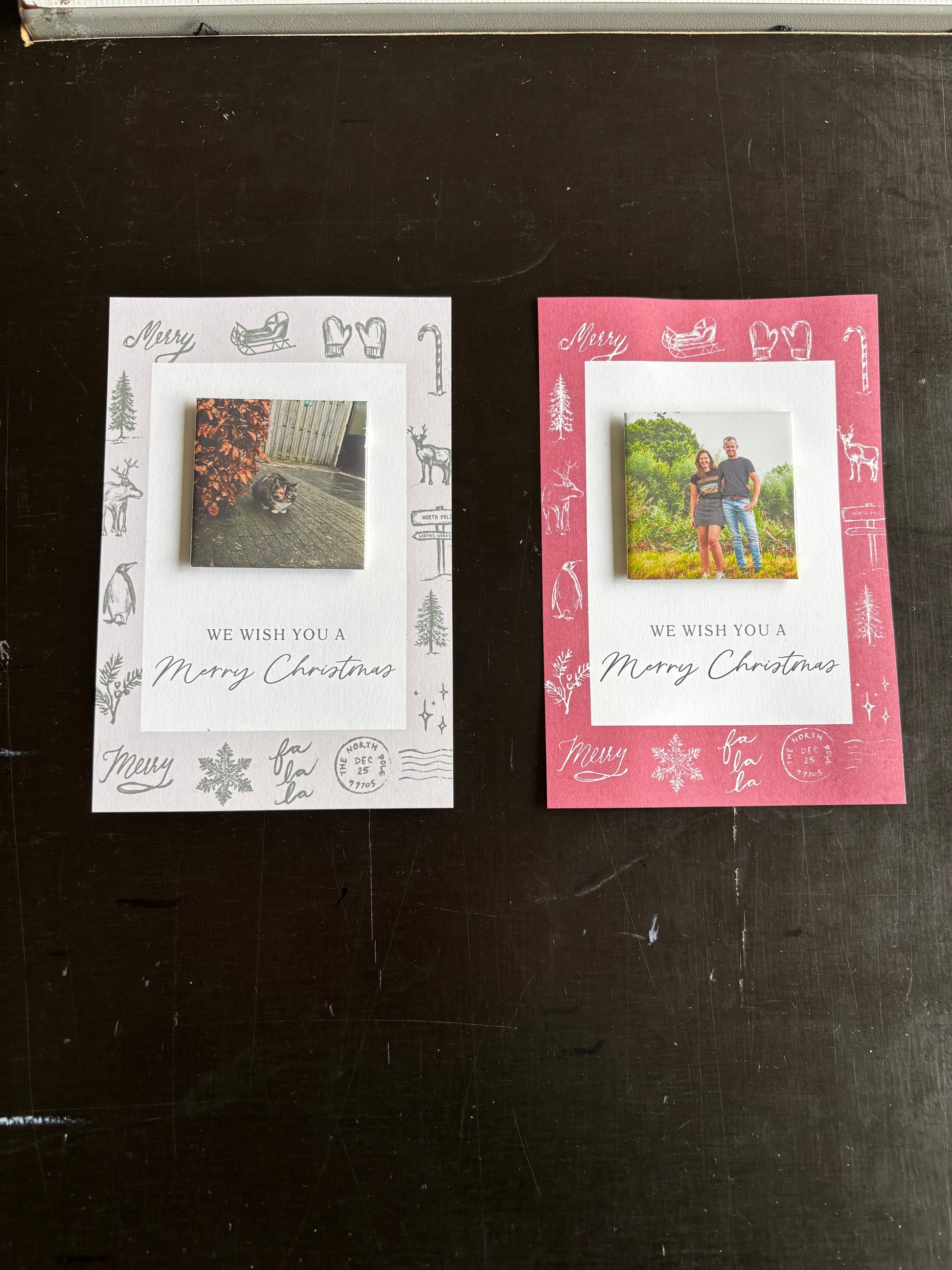 Fotomagneet met kerstkaart ByMVcrafts