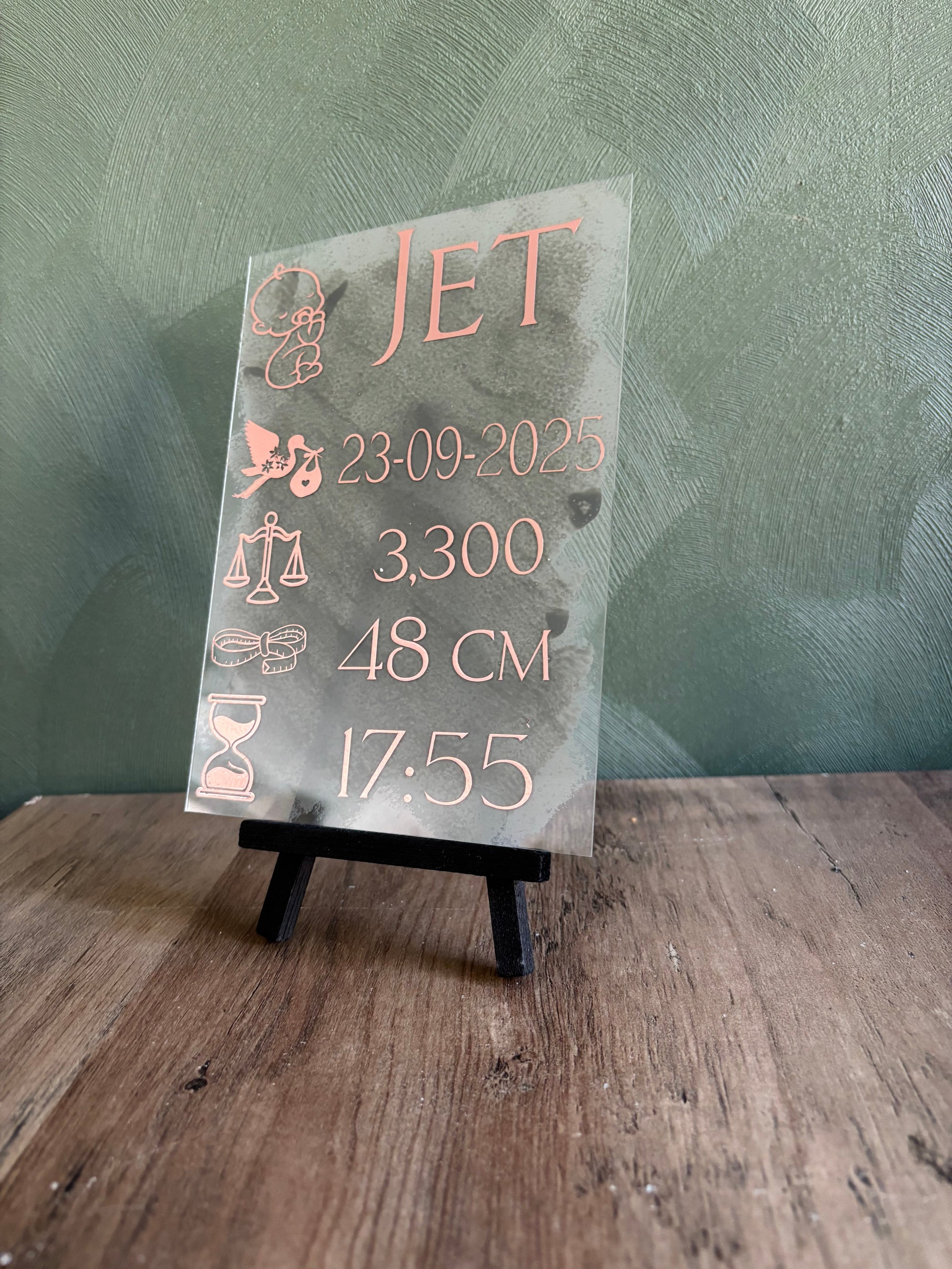 Tafel display baby ByMVcrafts